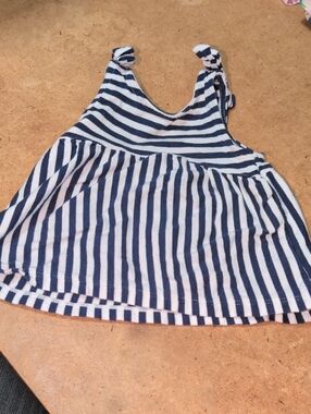 ❤️‍🔥10/$10❤️‍🔥 Baby Carter's Striped Navy & White Tank Dress Size 6M